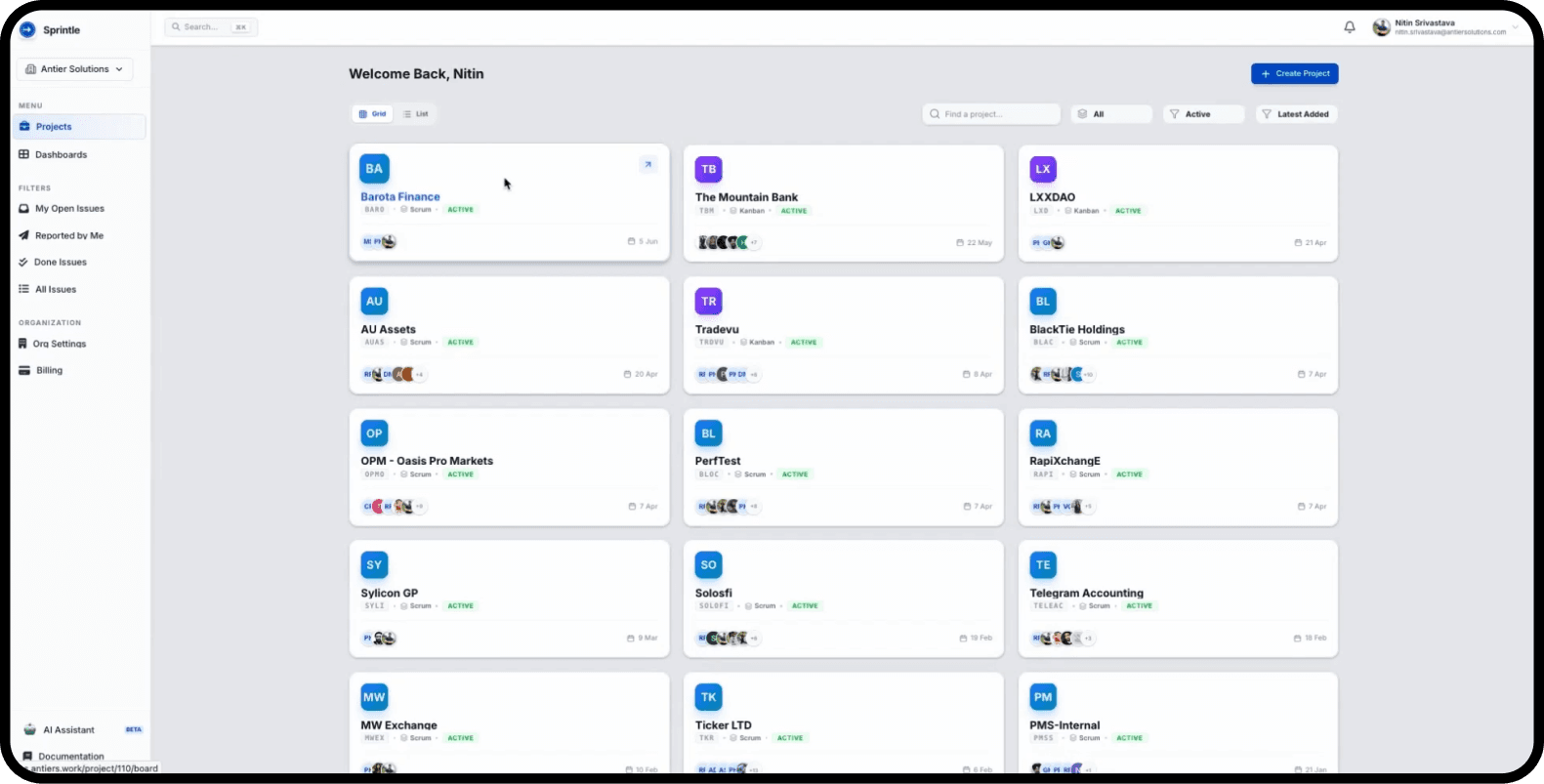 LeadPro CRM dashboard