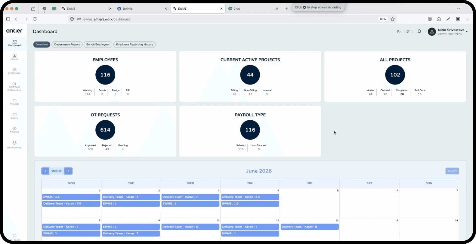 Trackle asset management dashboard